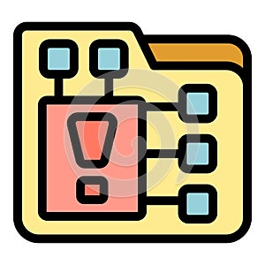 Data folder showing warning message for system error