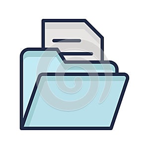 Data folder Vector icon which can easily modify or edit