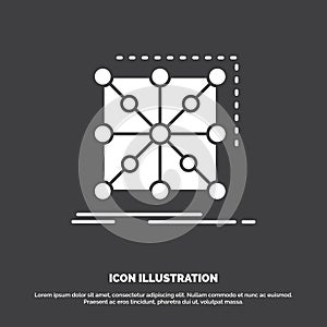 Data, framework, App, cluster, complex Icon. glyph vector symbol for UI and UX, website or mobile application