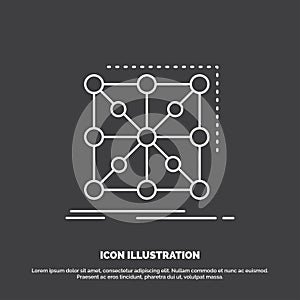 Data, framework, App, cluster, complex Icon. Line vector symbol for UI and UX, website or mobile application