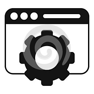 Data gear website icon simple vector. Internet server