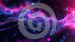 data glitching line chart