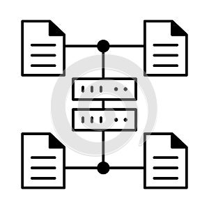 Data Glyph Style vector icon which can easily modify or edit