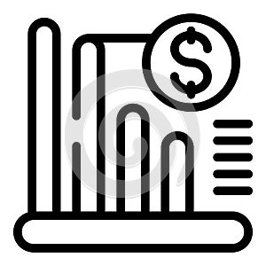 Data graph icon outline vector. Entry passcode