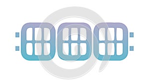 Data Grid Pattern Icon: Digital Information Structure, vector design Generative AI
