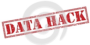 Data hack red stamp