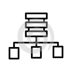 Data hierarchy Vector icon which can easily modify or edit