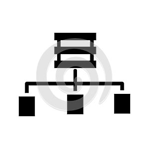 Data hierarchy Vector icon which can easily modify or edit