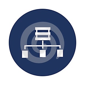 Data hierarchy Vector icon which can easily modify or edit