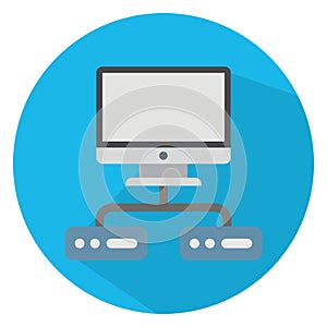 Data hosting, domain hosting Color Vector icon which can easily modify or edit