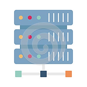 Data hosting Flat Vector icon which can easily modify or edit