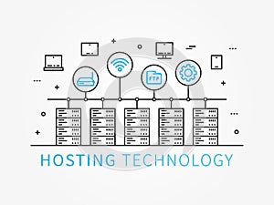 Data Hosting Infrastructure with server system
