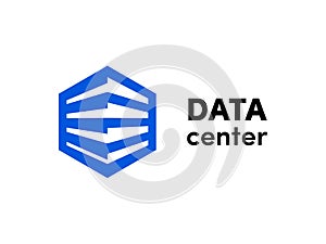 Cloud blockchain cryptocurrency vector data logo