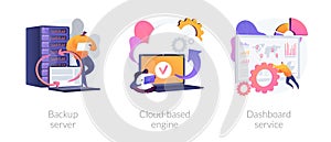 Data processing and recovery vector concept metaphors