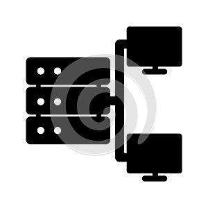 Data hosting Vector icon which can easily modify or edit