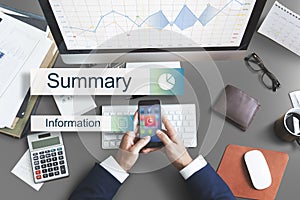 Data Information Analytics Perfomance Concept photo