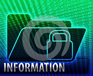 Data information backup storage folder concept ill
