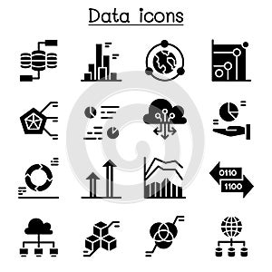 Data, Information, Diagram, Graph icon set
