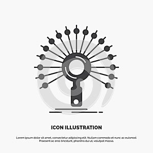 Data, information, informational, network, retrieval Icon. glyph vector gray symbol for UI and UX, website or mobile application