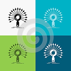 Data, information, informational, network, retrieval Icon Over Various Background. glyph style design, designed for web and app.