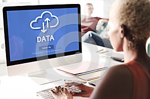 Data Information Online Storage Website Concept