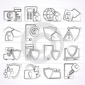 Data and Information Protection Security Icons