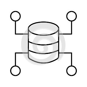 Data infrastructure Vector icon which can easily modify or edit