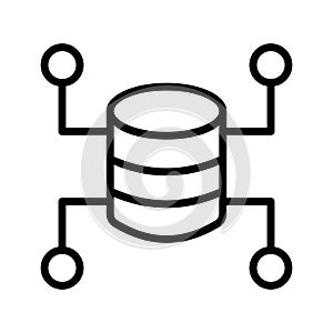 Data infrastructure Vector icon which can easily modify or edit