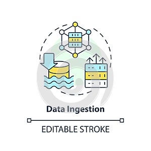 Data ingestion concept icon