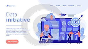 Data initiative concept landing page.