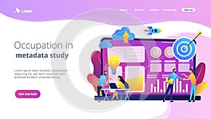 Data initiative concept landing page.