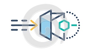 Data Input Output Processing Interface, vector design Generative AI