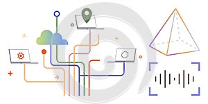 Data Integration Across Devices with Cloud Computing and Geometric Visualization