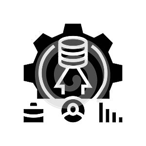 data integration glyph icon vector illustration