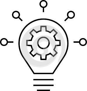 Data integration icon. Software, api thin line symbol isolated on white background