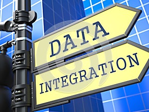 Data Integration Roadsign. Information Concept.