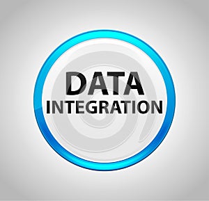 Data Integration Round Blue Push Button