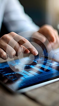 Data Interaction Analyzing Graphs on a Digital Tablet