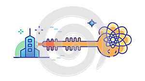 Data Key Digital Security, Information Access Encryption, vector design Generative AI