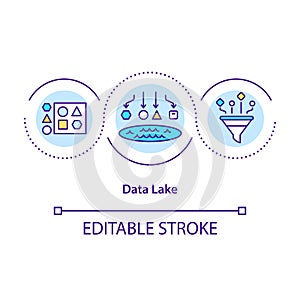 Data lake concept icon