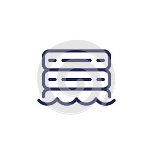Data lake icon, line pictogram