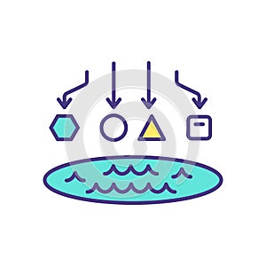 Data lake RGB color icon