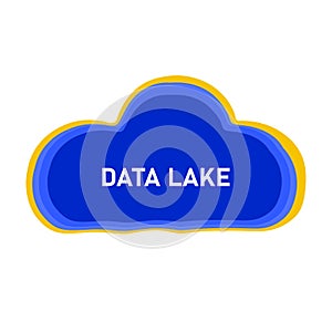 Data lake. Structured and unstructured data. Vector  concept illustration photo
