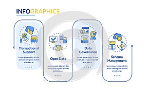 Data lakehouse blue rectangle infographic template photo