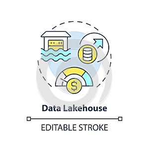 Data lakehouse concept icon