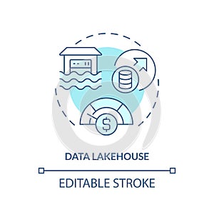 Data lakehouse turquoise concept icon photo