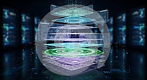 Data Layers Visualization - Digital Transformation Concept