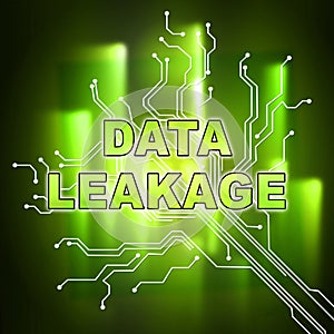 Data Leakage Information Flow Loss 2d Illustration