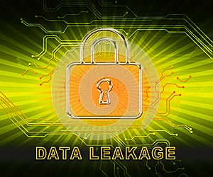 Data Leakage Information Flow Loss 2d Illustration