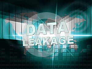 Data Leakage Information Flow Loss 3d Illustration